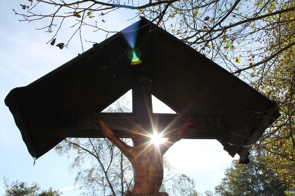 Crucifix in autumn