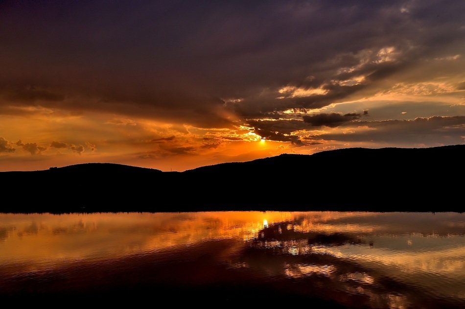 sunset landscape nature sky sun