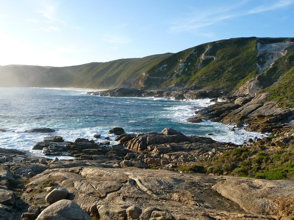 Beautiful seaside with hills