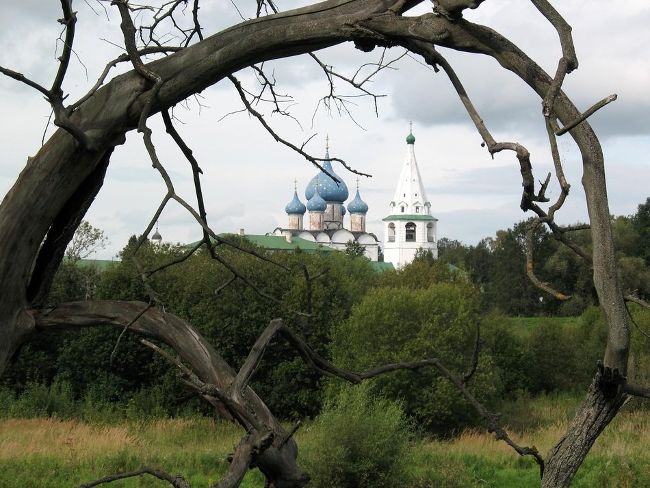 Landscape of church in Russia