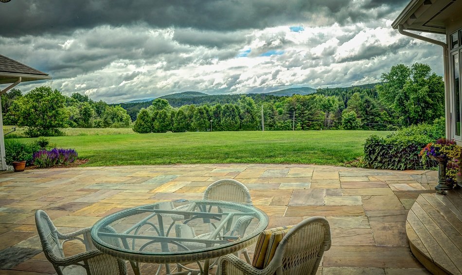 distant view of mount mansfield at summer, usa,vermont