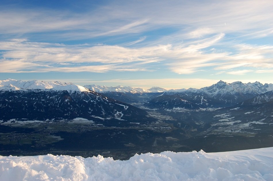 snowy mountain panorama