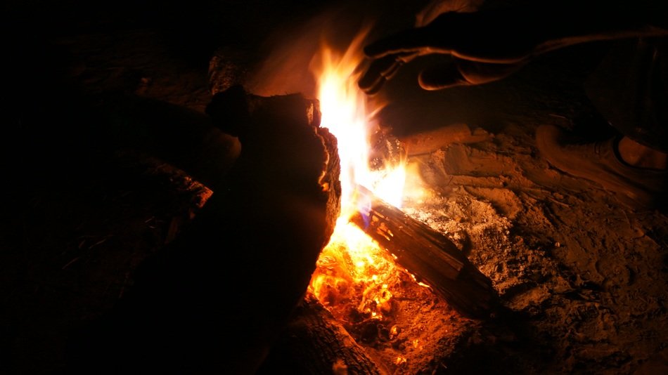 Fire In The Night In Africa