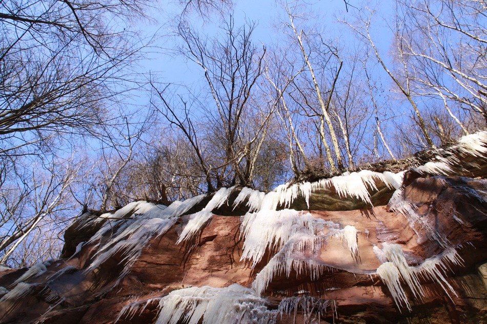 long icicles on the hill