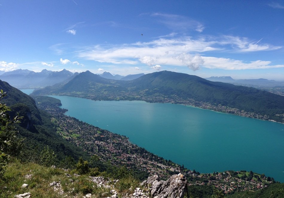 Annecy Lake near the mountain