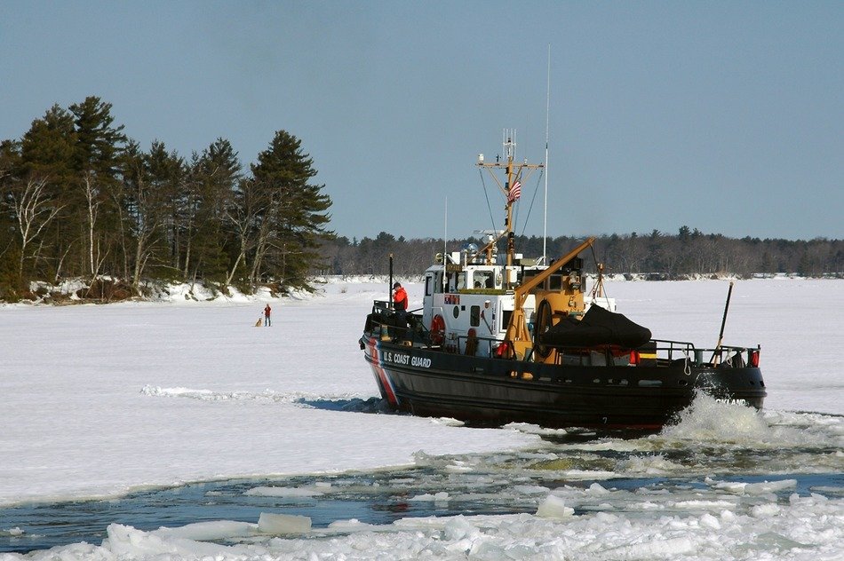 Kennebec river in winter