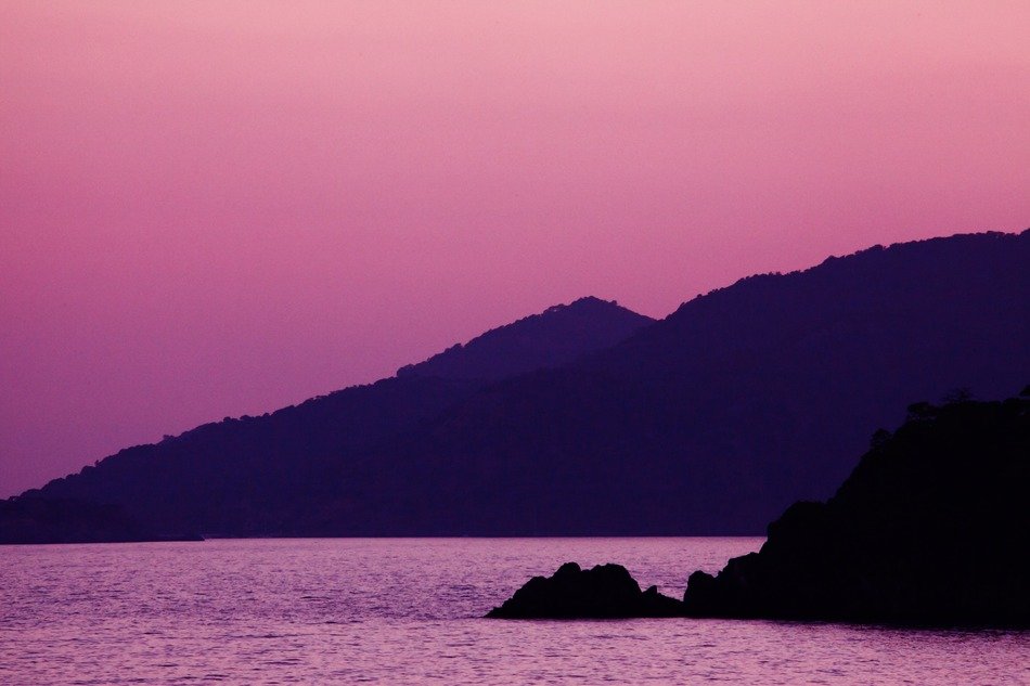 purple mountains landscape