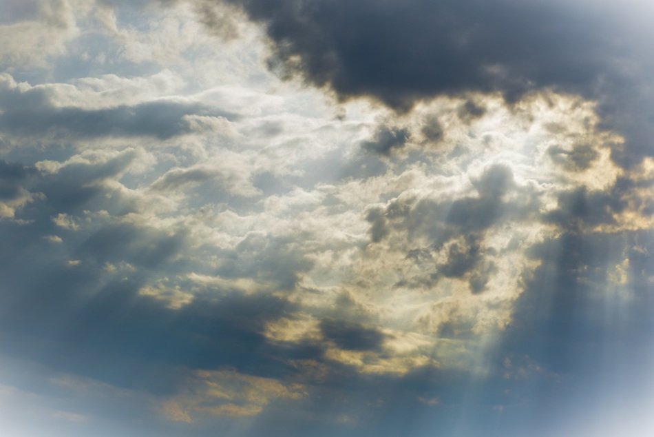 sun through the clouds