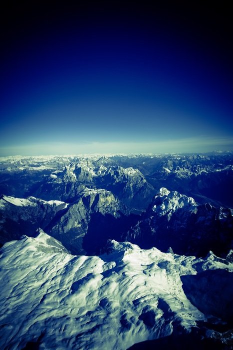 Snow in the Alps in Austria