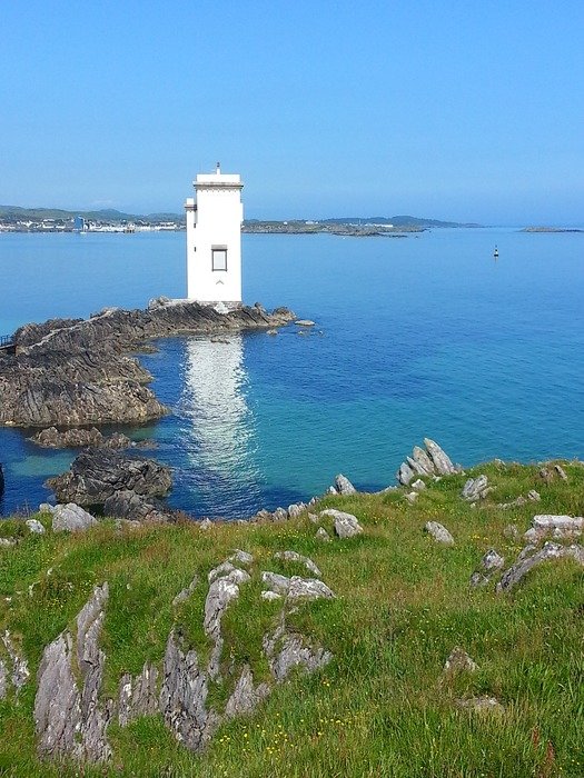 lighthouse on the beautiful coast of Scotland
