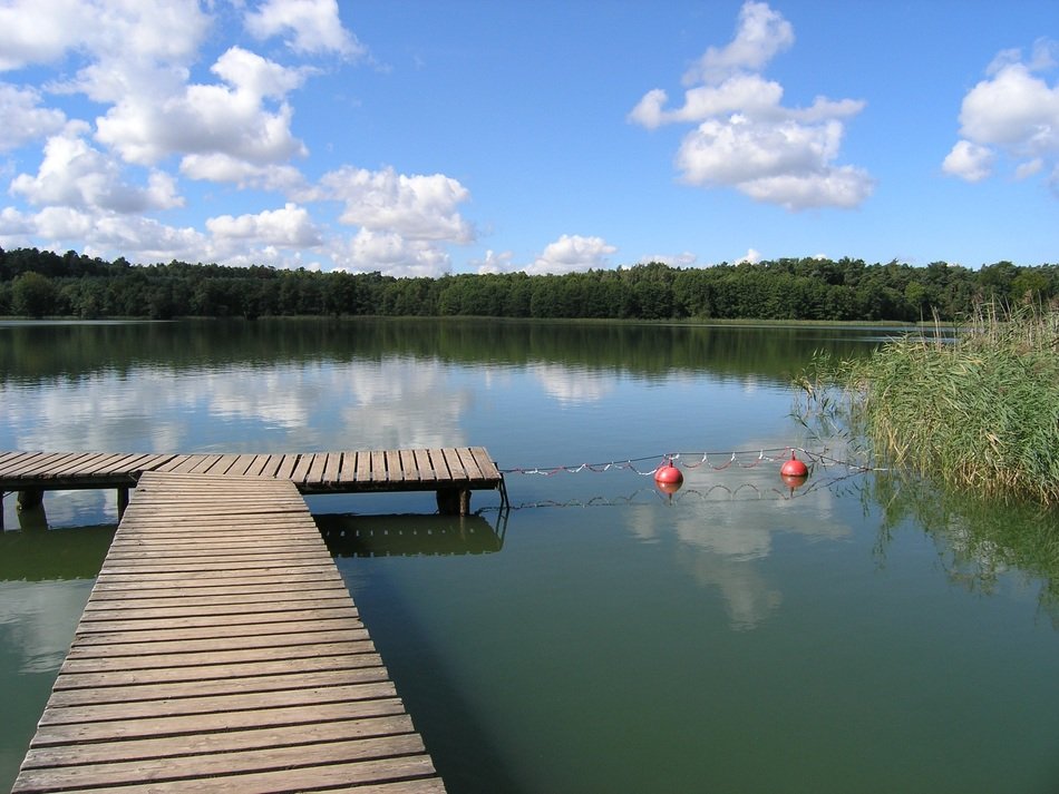 wooden jetty on the lake