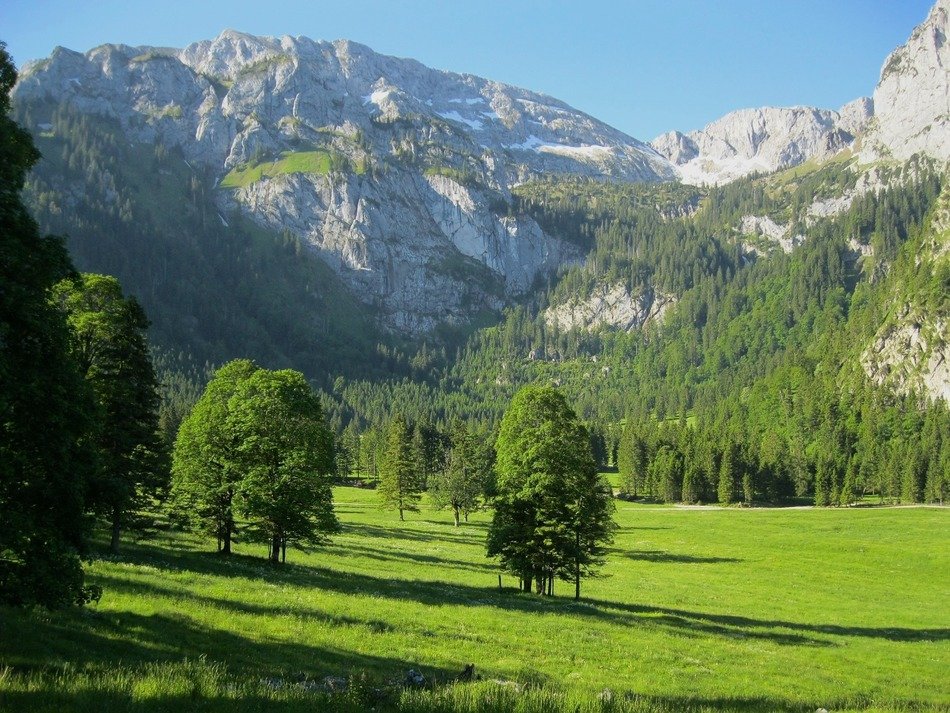 Landscape of the valley and mountains in Germany