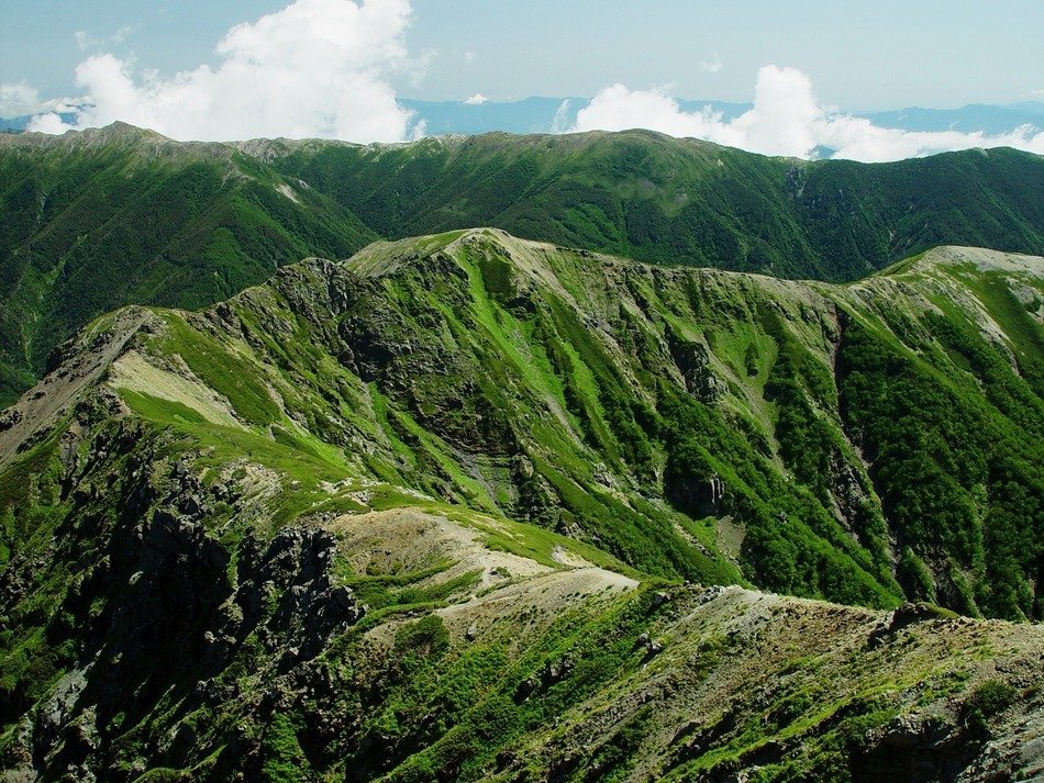 landscape with mount shirogochi japan