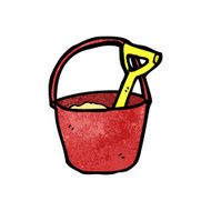 Cartoon Bucket And Spade N16