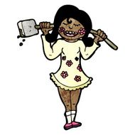 cartoon gardening girl N2