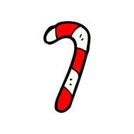 cartoon candy cane N25