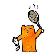 funny cartoon cat N165