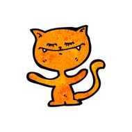 funny cartoon cat N166
