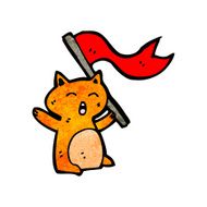 funny cartoon cat N168