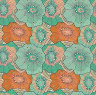 Abstract seamless floral pattern N2