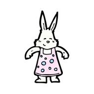 cartoon white rabbit N15