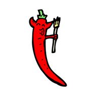 cartoon chili pepper N13