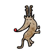 cartoon red nosed reindeer N13