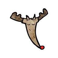 cartoon red nosed reindeer N14