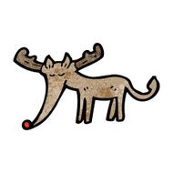 cartoon red nosed reindeer N15