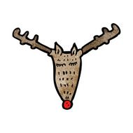cartoon red nosed reindeer N16