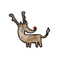 cartoon red nosed reindeer N18