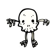 skull cartoon character N6