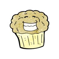 cartoon grinning muffin N2