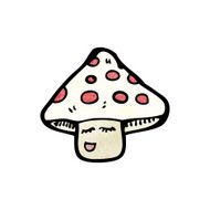 cartoon toadstool N108