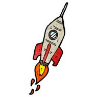 Cartoon Rocket N50