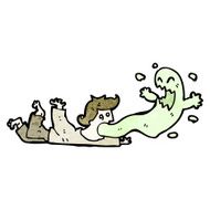 cartoon ghost leaving man N9