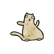 funny cartoon cat N175