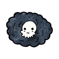 cartoon skull in cloud N3