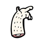 cartoon pointing severed arm N2