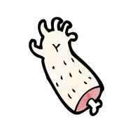 gross severed arm cartoon N7
