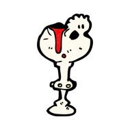 spooky skull cup cartoon N2