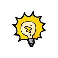 cartoon electric light bulb N20