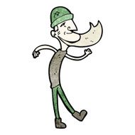 cartoon dancing old man N3