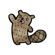 funny cartoon beaver N15