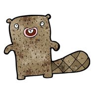 funny cartoon beaver N16