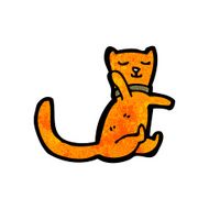 funny cartoon cat N177