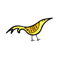 cartoon yellow bird N25