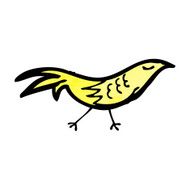 cartoon yellow bird N26