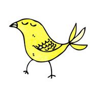 cartoon yellow bird N27