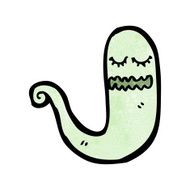 cartoon green ghost N23